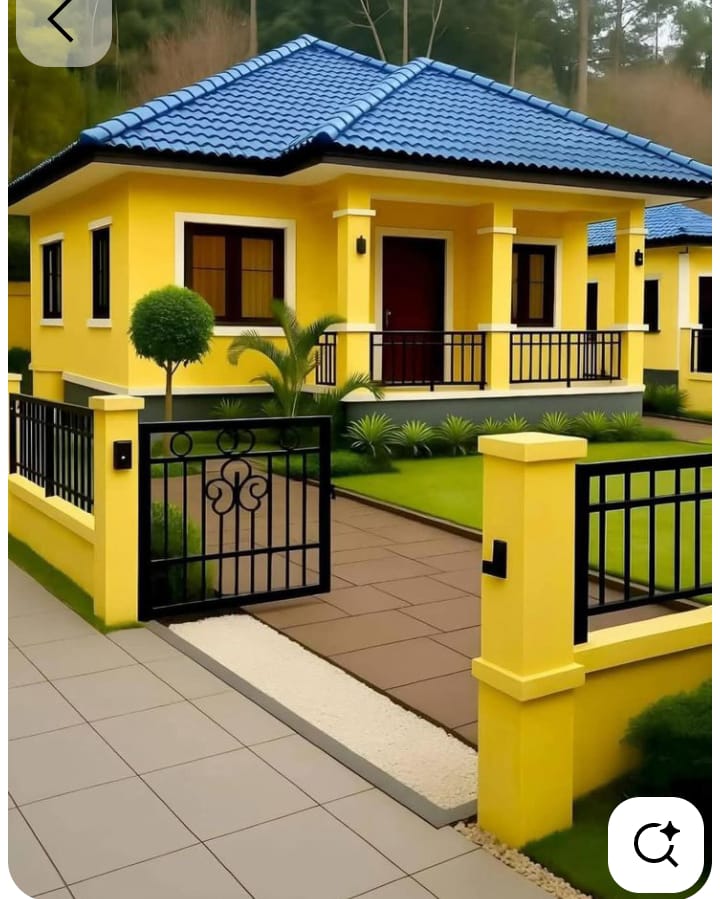 Bright yellow bungalow