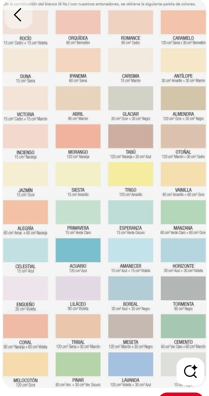 Spanish colour palette